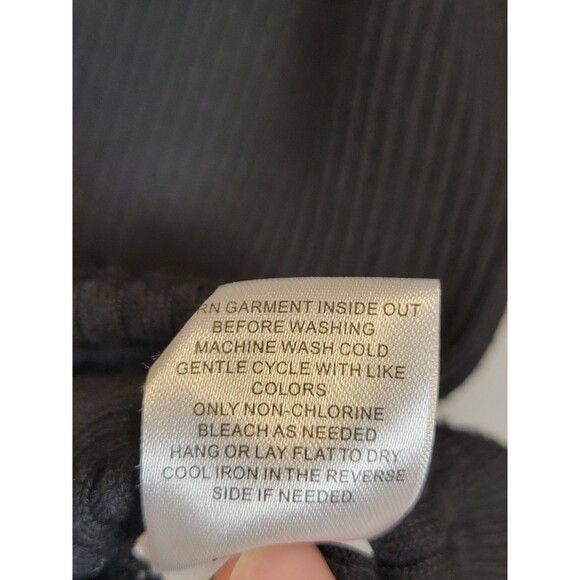 Grace Karma Sweater Womens Medium Black Ribbed Ruffle Hem Preppy Academia - Picture 8 of 8